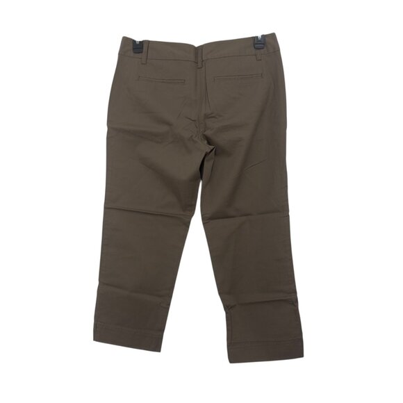 Ann Taylor Loft Womens Sz 8 Original Dark Olive Career Capri Pants Straight Leg - Picture 2 of 10